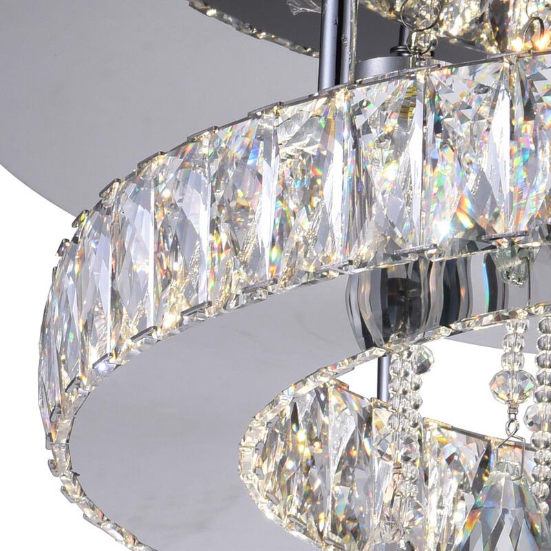 Veil LED Flush Mount With Chrome Finish