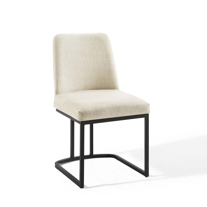 Amplify Sled Base Upholstered Fabric Dining Side Chair-Benzara