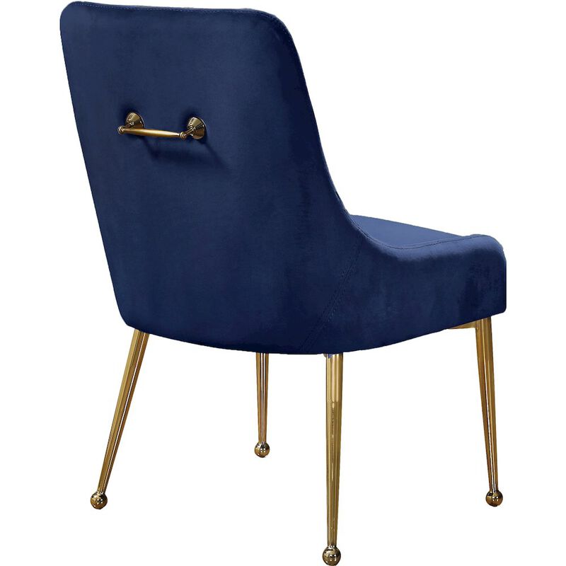 Meridian Furniture Owen Navy Velvet Dining Chair, Set of 2