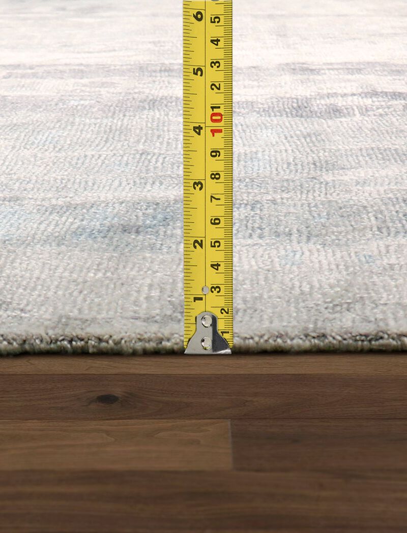 Pasargad Home Modern Hand-Knotted Silk & Wool Area Rug