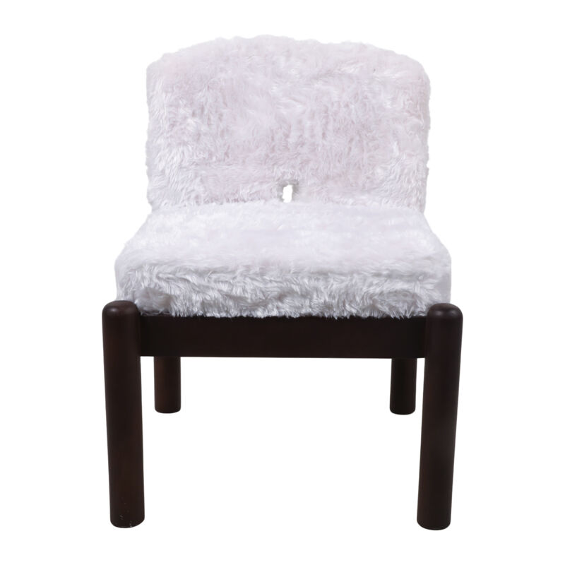 Toddwind White Faux Fur Chair image number 0