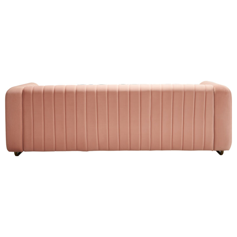 Modern velvet sofa BLUSH PINK color