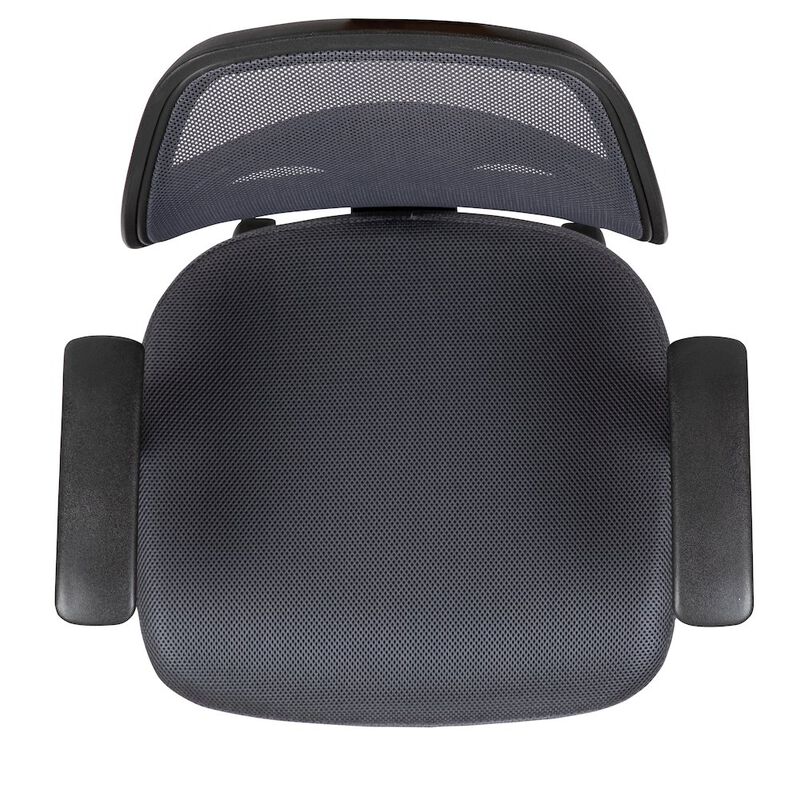 Flash Furniture Fundamentals Mid-Back Black Mesh Swivel Ergonomic Task Office Chair with Arms image number 7