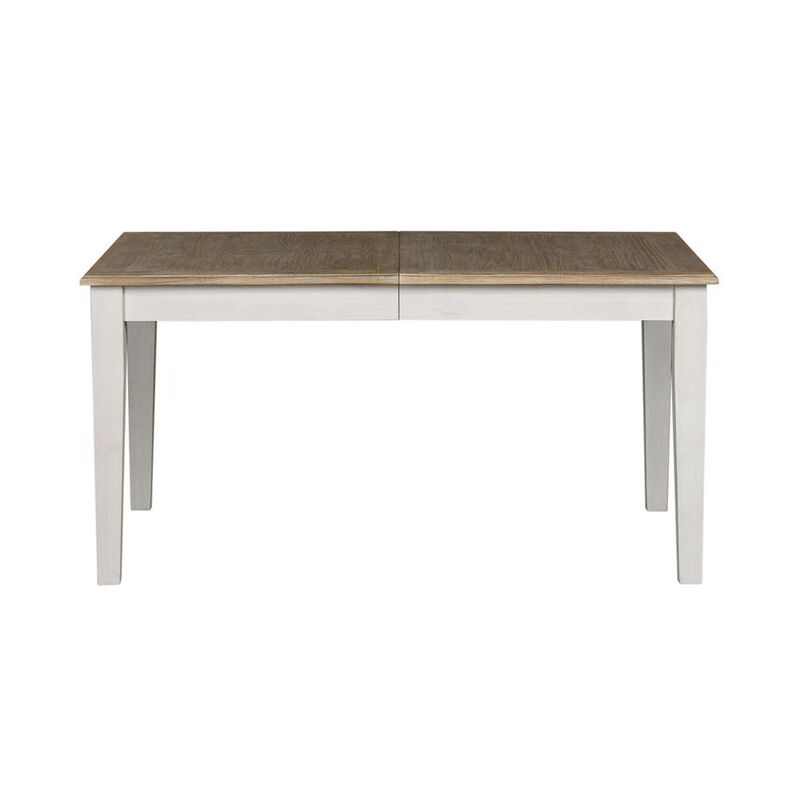 Liberty Furniture Summerville Rectangular Leg Table in Soft White Wash w/ Wirebrushed Gray Top image number 1