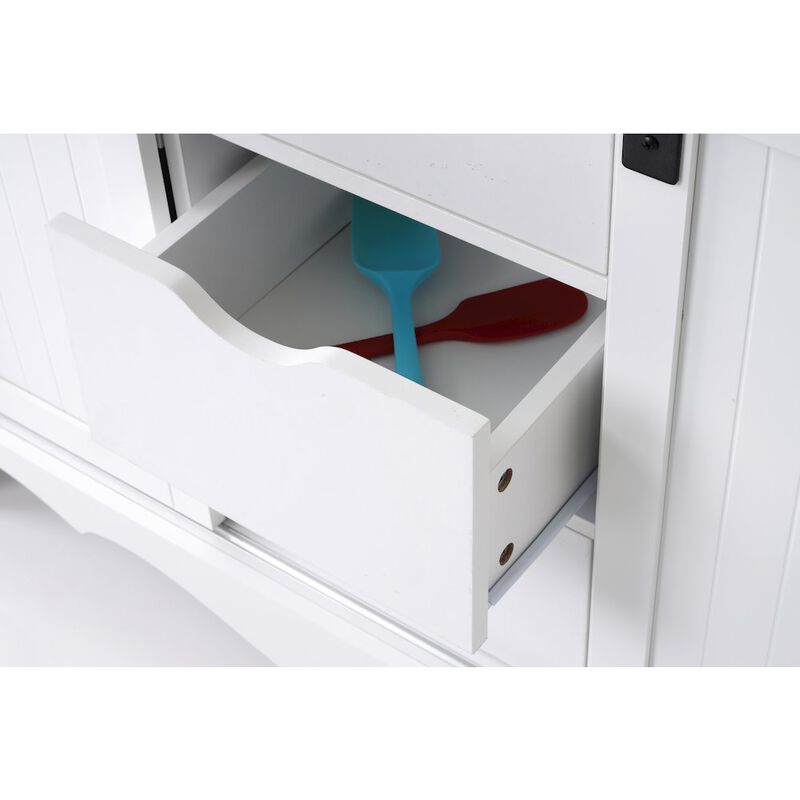 American Furniture Classics Countryside Sliding Barn Door Buffet and Hutch