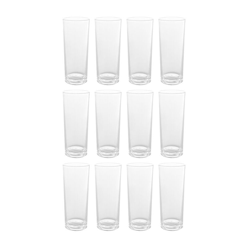 Polycarbonate Drinkware dia.2.5" h:6" 11 oz. Round Clear Polycarbonate Long Drink (Set of 12)