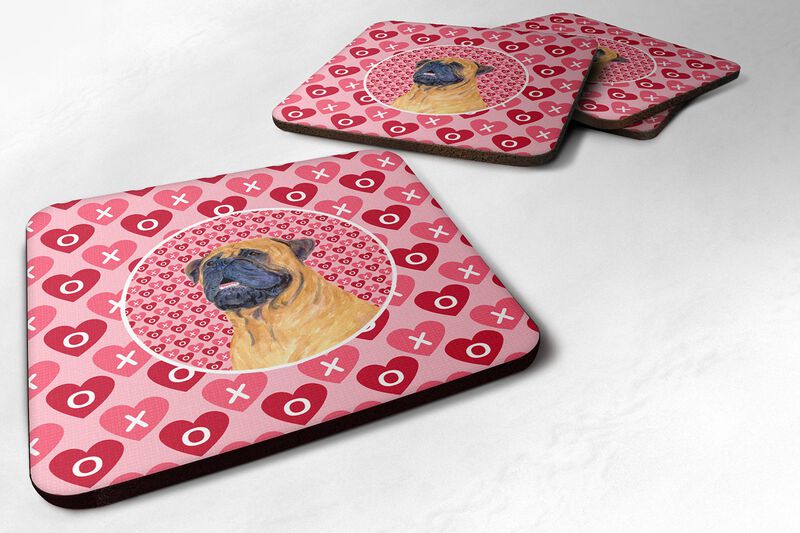 Caroline's Treasures SS4520FC Mastiff Foam Coasters (Set of 4), 3.5 H x 3.5 W, Multicolor image number 0