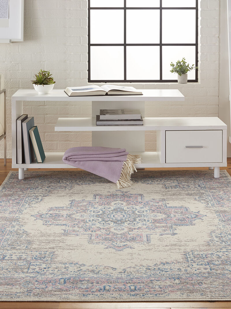 Grafix GRF14 Ivory/Pink 6' x 9' Rug