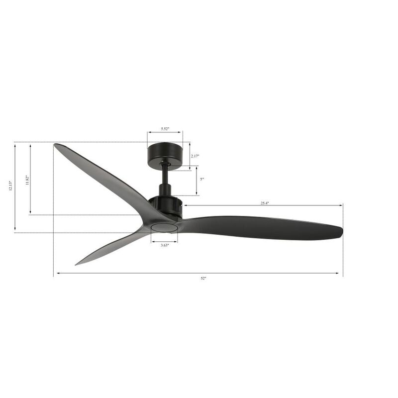 Lucci Air Viceroy 52" DC Ceiling Fan with Remote, Quiet High Airflow Ceiling Fan image number 8