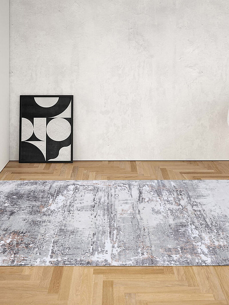 Fresno 94692 Silver/Grey 8' x 10' Rug image number 1
