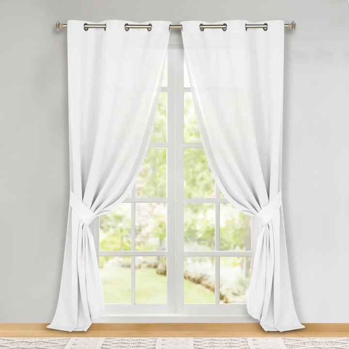 Set of 2 Classic Modern Room Darkening Blackout Curtains