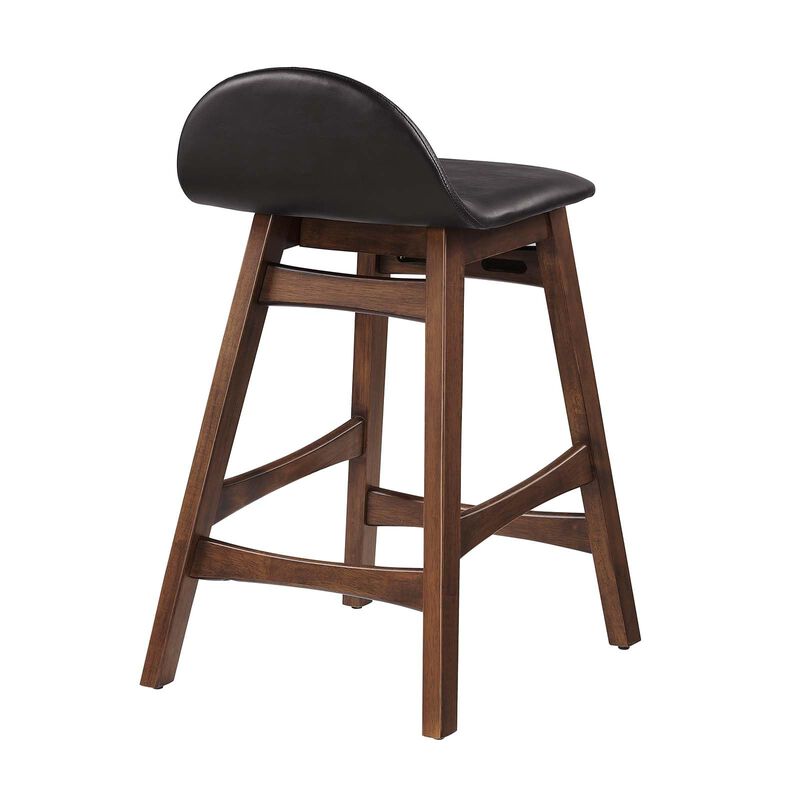 Modway EEI-6556-BRN Juno Wood Counter Stool - Set of 2, Brown image number 4