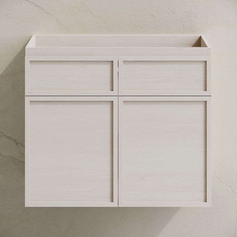 St. Tropez 24" Wall-Mounted Bathroom Vanity Cabinet without Top in White Oak image number 5