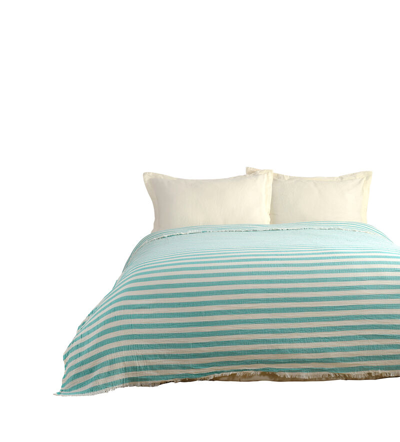 Textile Muslin Striped Cotton Full Coverlet