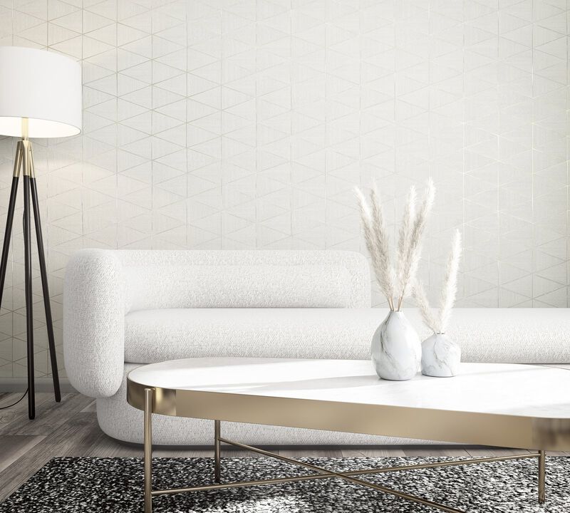 The Woods and Wicker Graphic White Wallpaper 33356