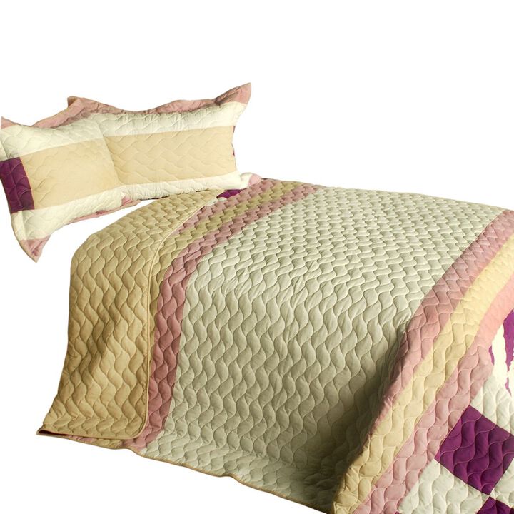 Full Queen Angels Walk on Through 3 Piece Patchwork Quilt Bedding Set