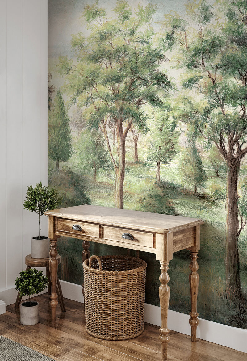 Orchard Green Wall Mural image number 1