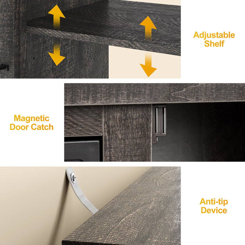 Wuxmib 50-59 inches Farmhouse TV Stand image number 3