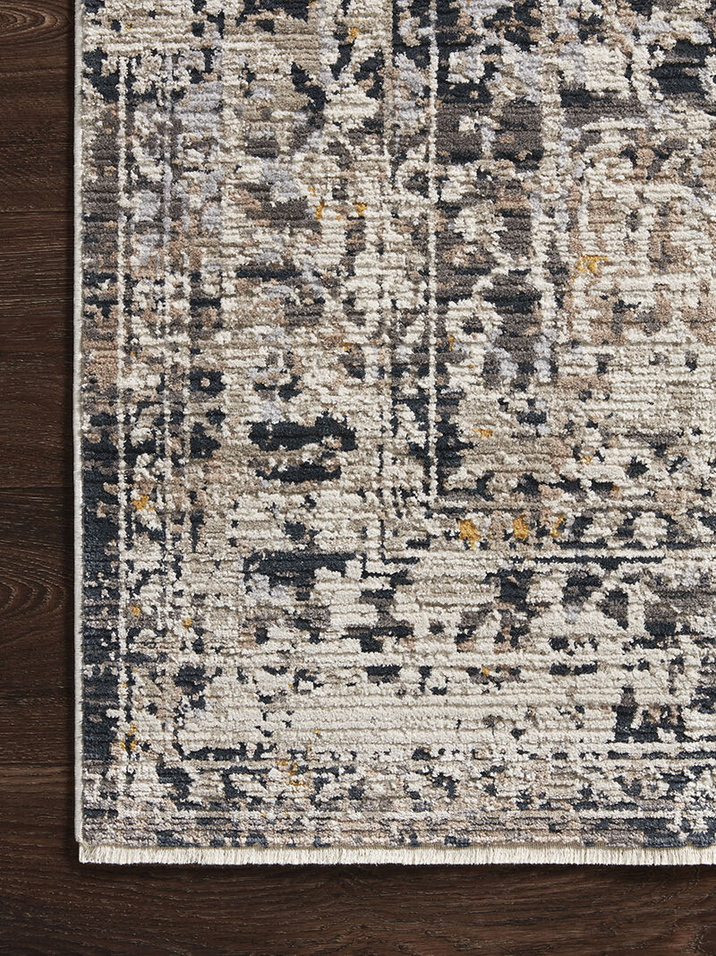 Leigh LEI03 Charcoal/Taupe 5'3" x 7'6" Rug
