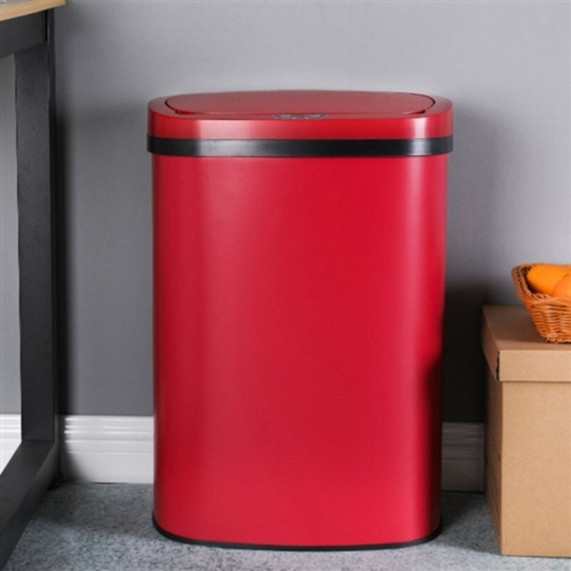 13 Gallon Stainless Steel Motion Sensor Trash Can with Automatic Lid