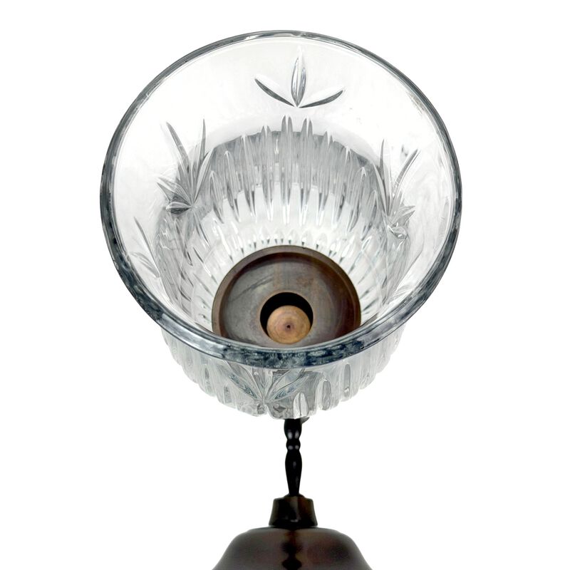 Wall Candle Sconce Bronze Finish Lead Crystal Glass 15 In Metal And Glass image number 3