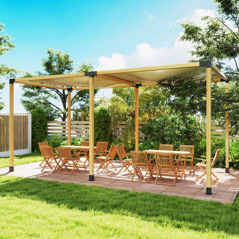Hivvago 12-Piece Corner Brackets for Pergola image number 7