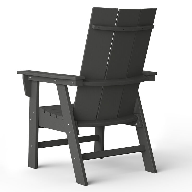 WestinTrends Outdoor Patio HDPE Plastic Modern Adirondack Dining Chair
