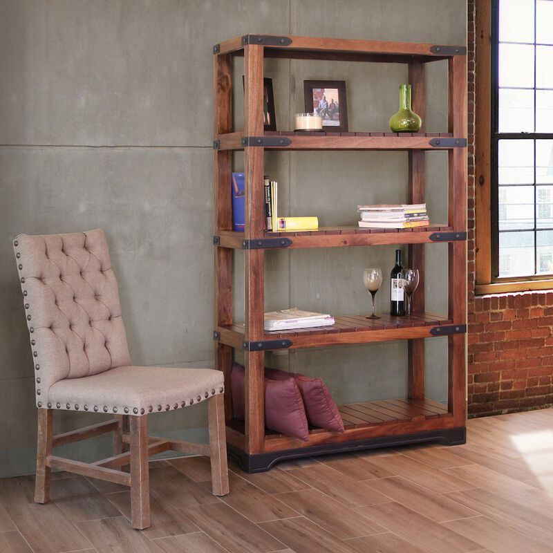 Crafter and Weavers Granville Parota Industrial Bookcase - 70H