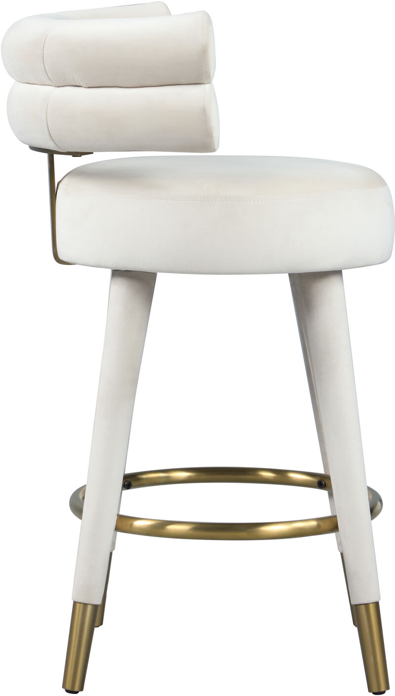 Meridian Furniture Fitzroy Velvet Counter Stool, Set of 2 image number 4