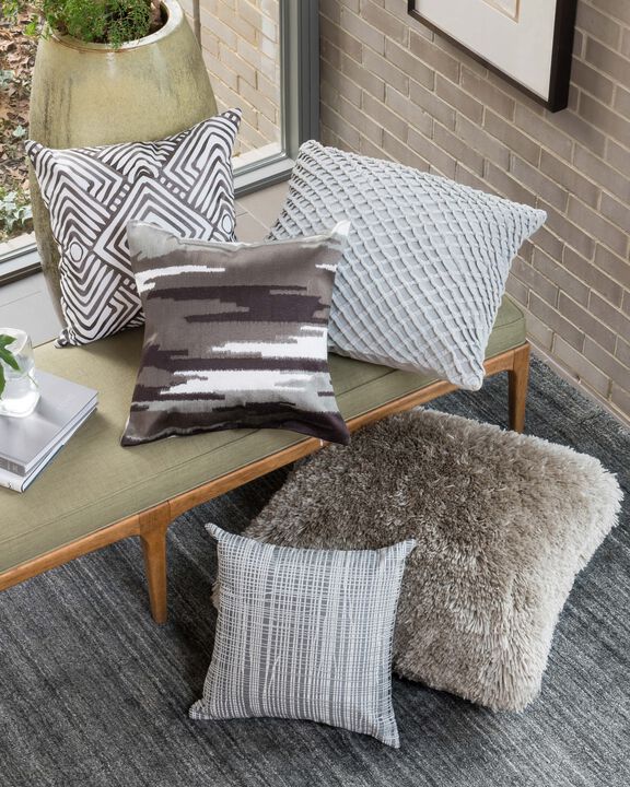 P0125 Grey 22"x22" Down Pillow