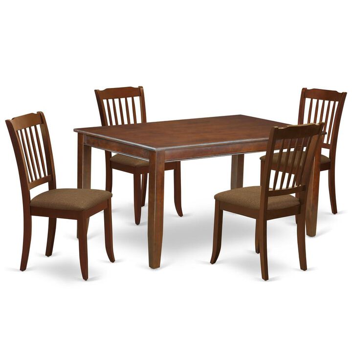 East West Furniture Dining Room Set Mahogany
