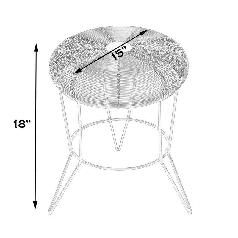 Butler Specialty Allen Decorative Wire Side Table, Silver