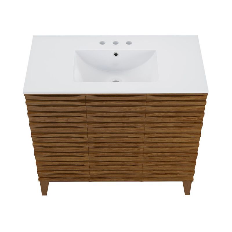 Swiss Madison Cascade 36 in. Bathroom Vanity with 3-Hole Ceramic Sink Top image number 2