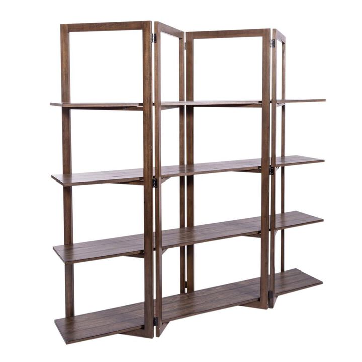 Liberty Furniture Lennox Open Bookcase in Weathered Chestnut