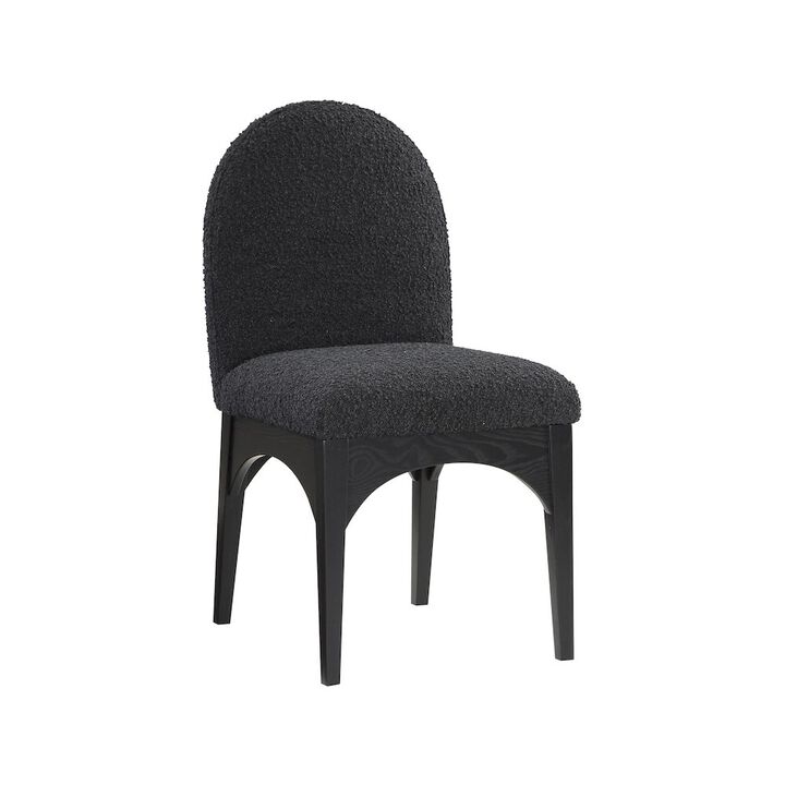 Meridian Furniture Waldorf Black Boucle Fabric Dining Chair