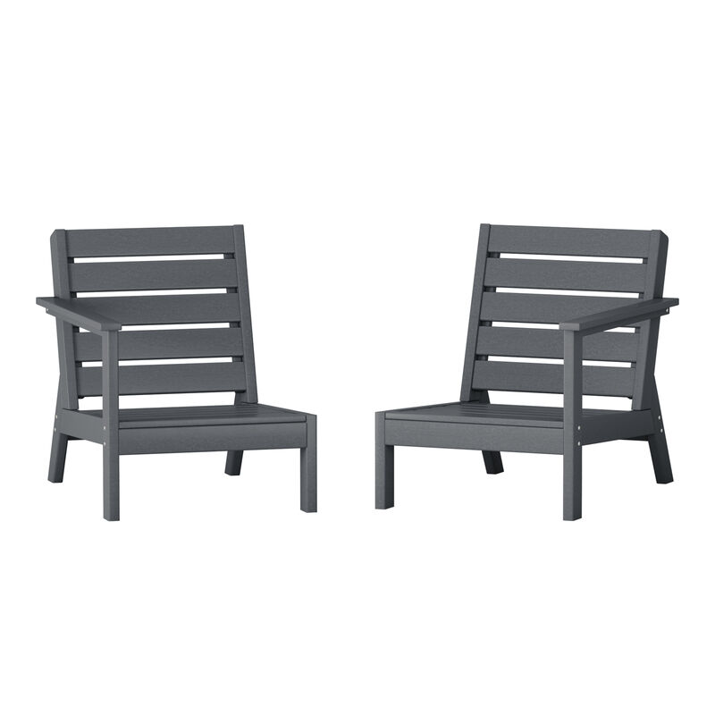 WestinTrends Outdoor Patio HDPE Deep Seating Sectional Loveseat