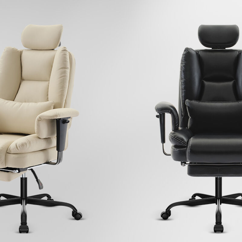 GOODSILO Ergonomic High Back Office Chair with Adjustable Headrest and Lumbar Support for Long Hours Comfort image number 9
