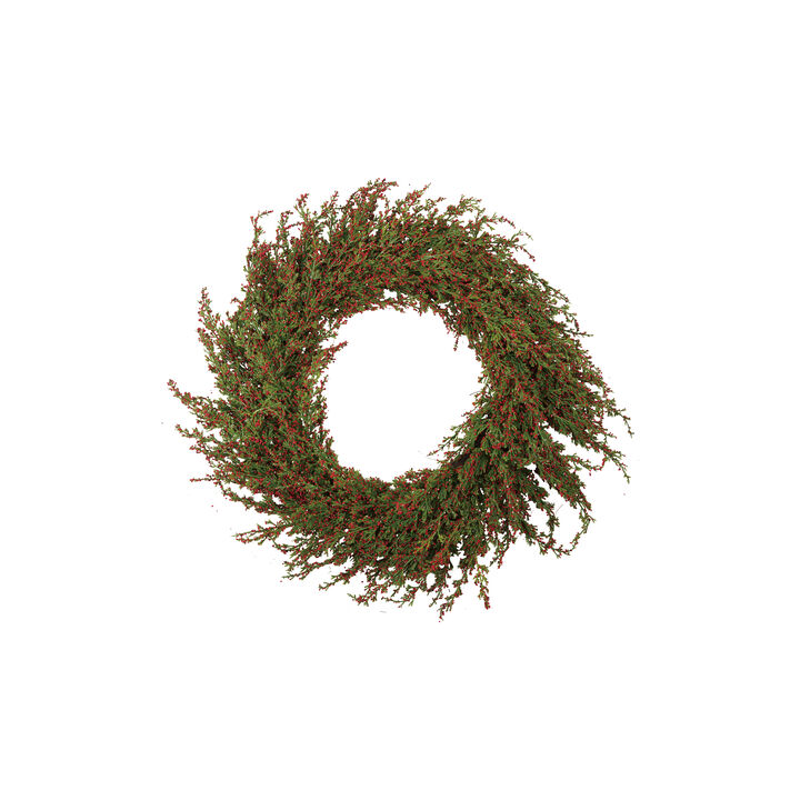 Winterberry Cypress Wreath with Twig Base