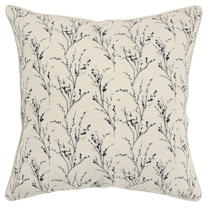 Botanical Tiny Floral Buds Throw Pillow – Decorative Accent Cushion for Couch or Bed