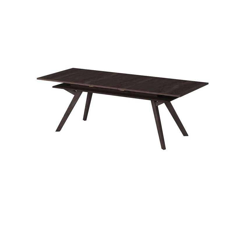 Alpine Furniture Lennox Rectangular Extension Dining Table, Dark Tobacco
