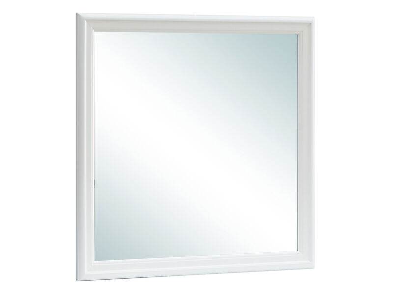 Lorana 38 in. x 38 in. Modern Square Framed Silver Champagne Dresser Mirror