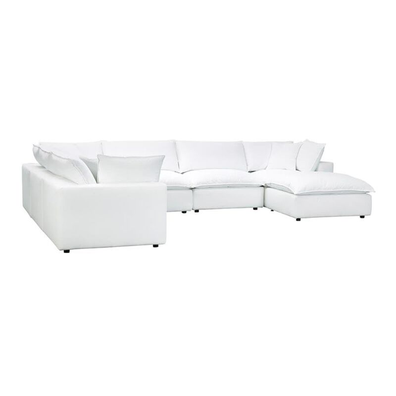 Cali Pearl Performance Fabric Modular Large Chaise Sectional image number 2