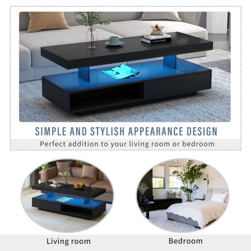 Pusost LED Light Coffee Table image number 5