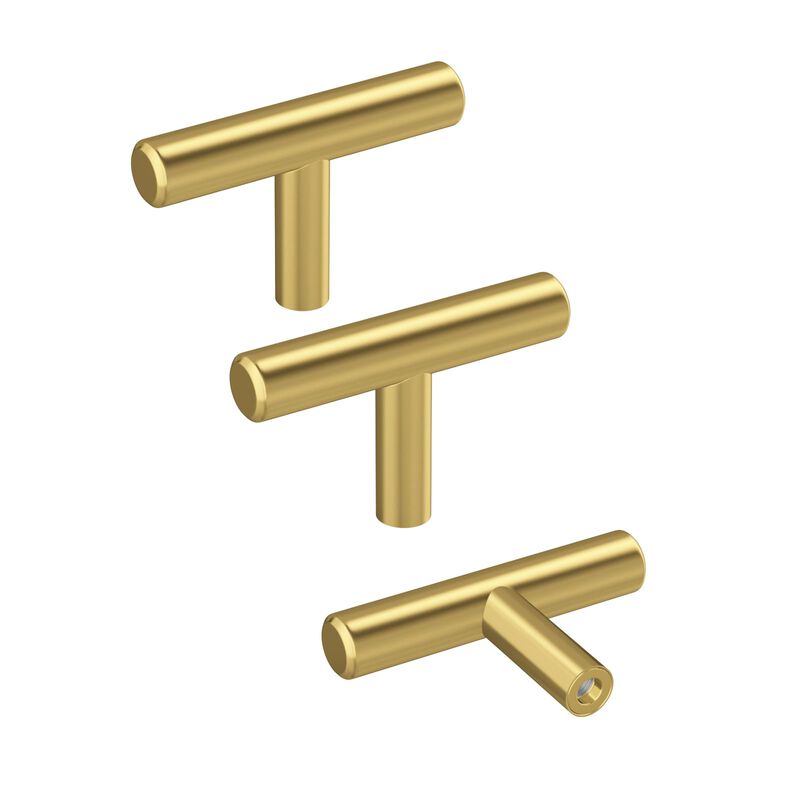 Haidms 10 Pack | 2 inch Cabinet Pulls Gold Stainless Steel Kitchen Drawer Pulls Cupboard Handles Cabinet Handles 2 inch Length