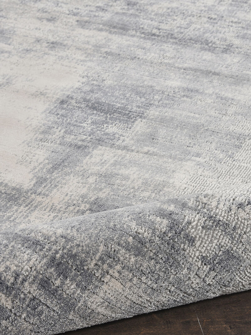 Rustic Textures RUS02 Blue/Ivory 7&rsquo;10&rdquo; x Round Rug