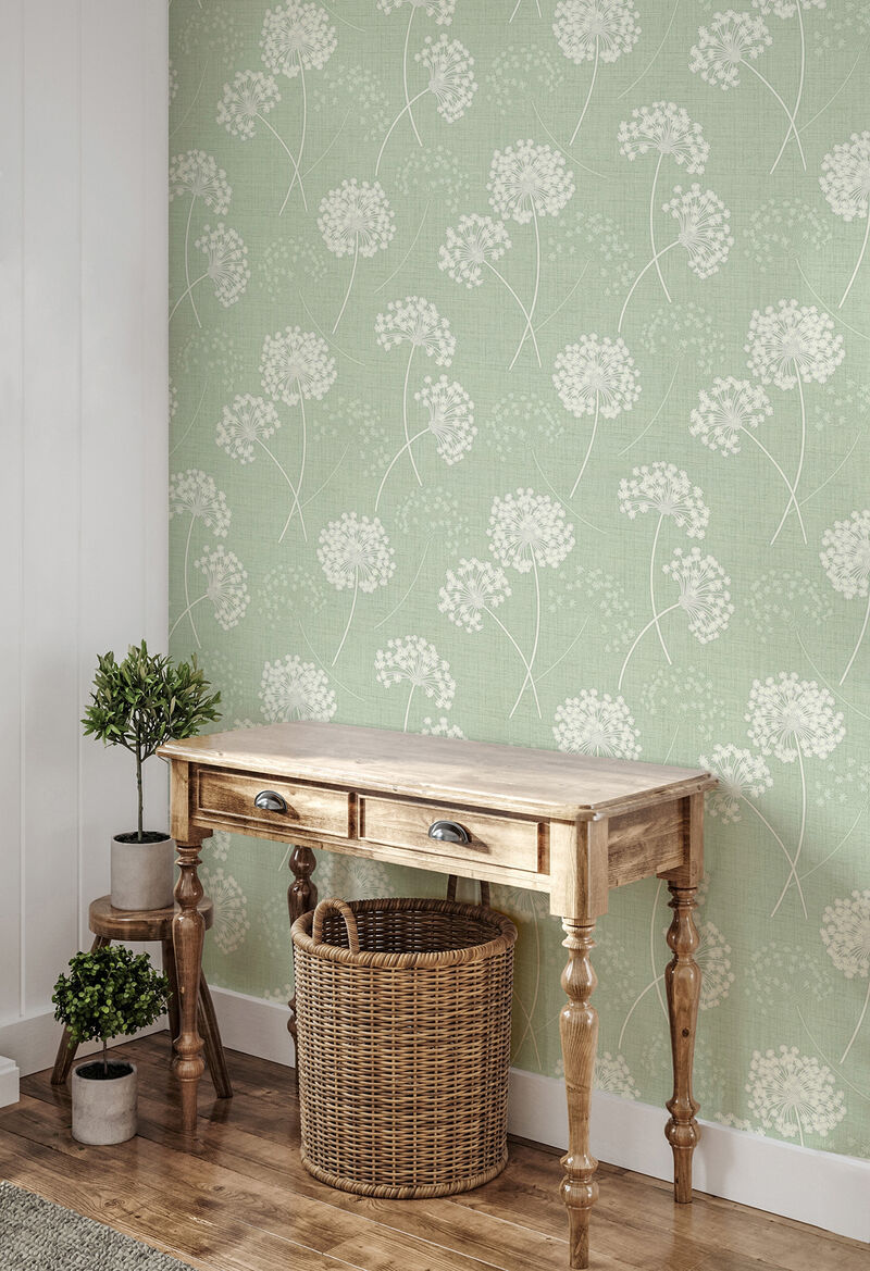 Grace Green Floral Wallpaper image number 3