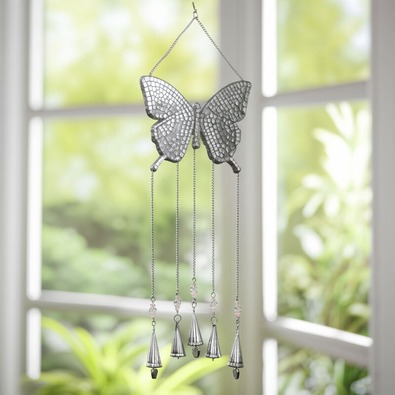 Mosaic Butterfly Windchime