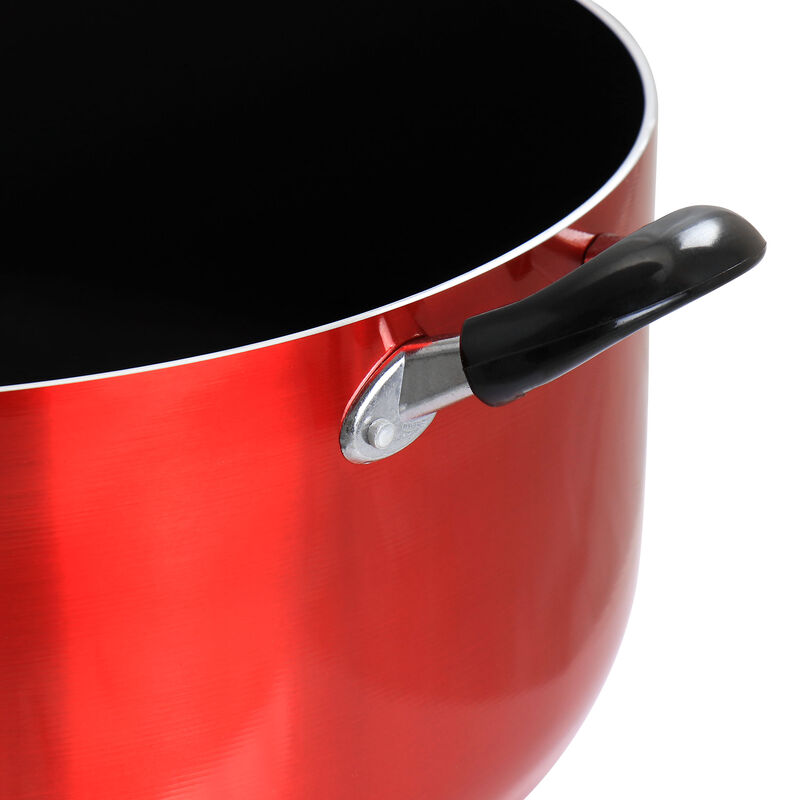Better Chef for Professional Results 24 Quart Heavy Gauge Aluminum Dutch Oven in Red