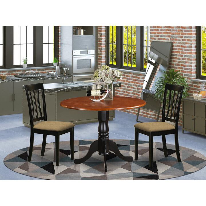 Dining set - 3 Pcs with 2 Wood Chairs