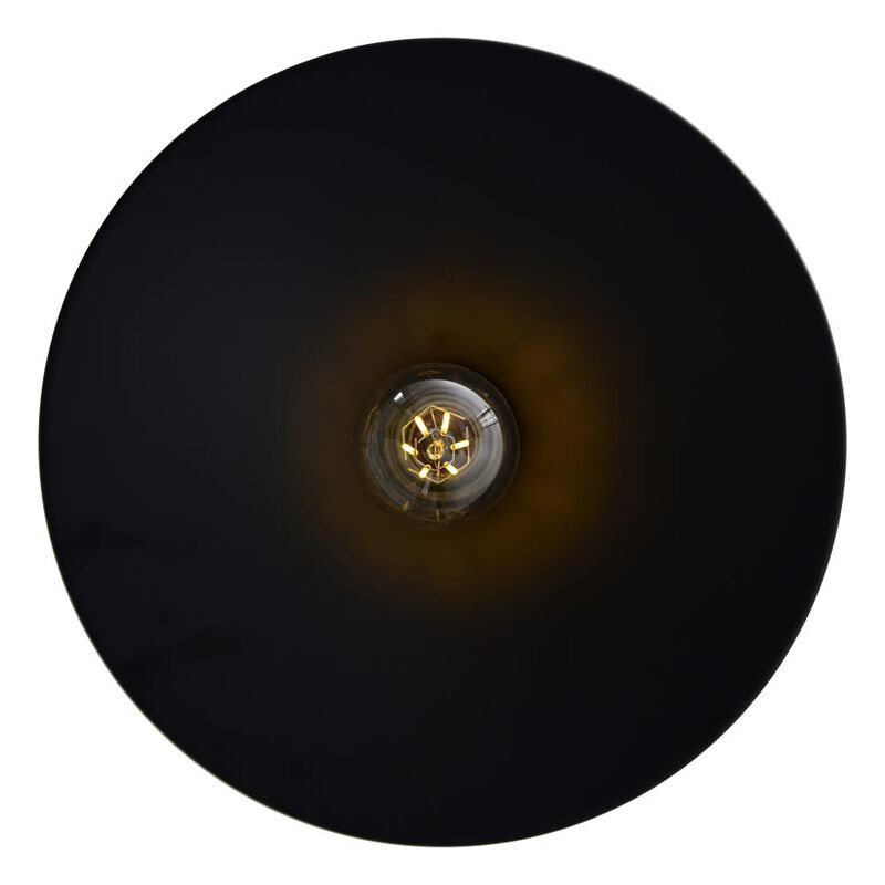 Brave 1 Light Flush Mount With Black Finish